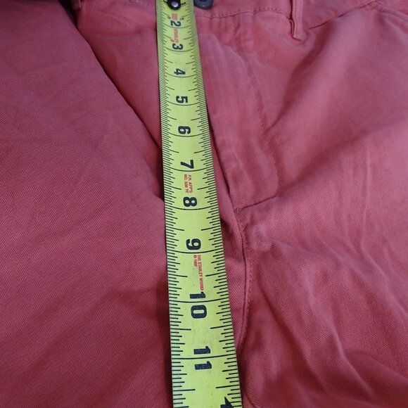 LL Bean Standard Fit Rust-Orange Chino Shorts Men Size 38 Cotton Spandex Blend - Picture 8 of 9